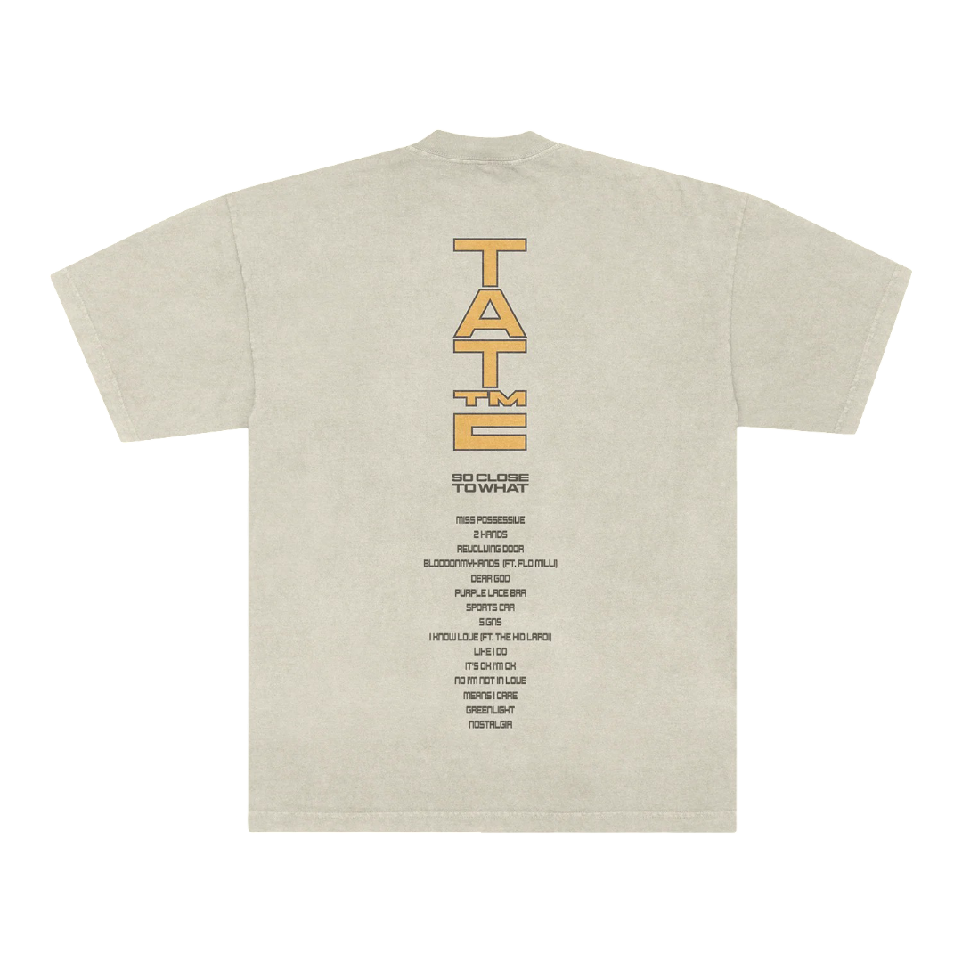 Tate McRae Tour Merch - Tracklist Tee