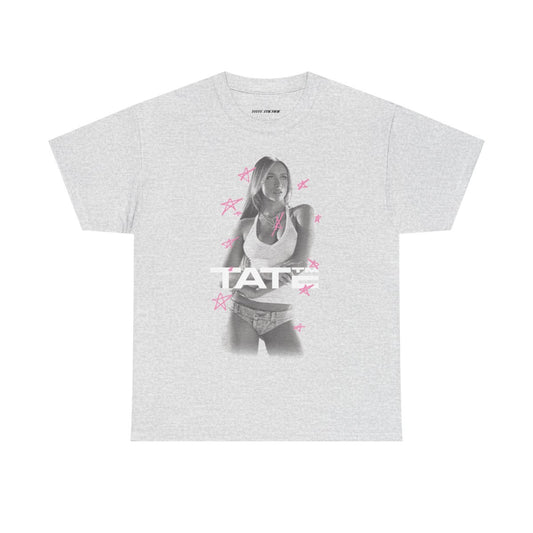 Tate McRae Tour Merch - Grey Pink Stars T-shirt